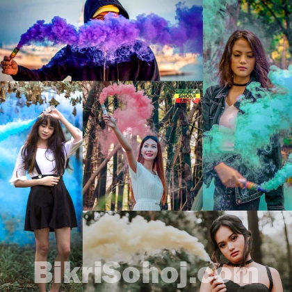 Colour smoke for photography